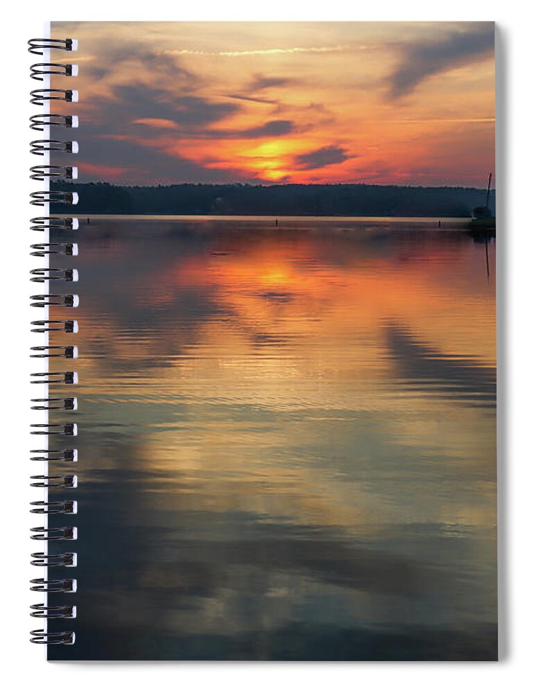 Lake Spiral Notebook featuring the photograph Early Lake Waters Stare by Ed Williams