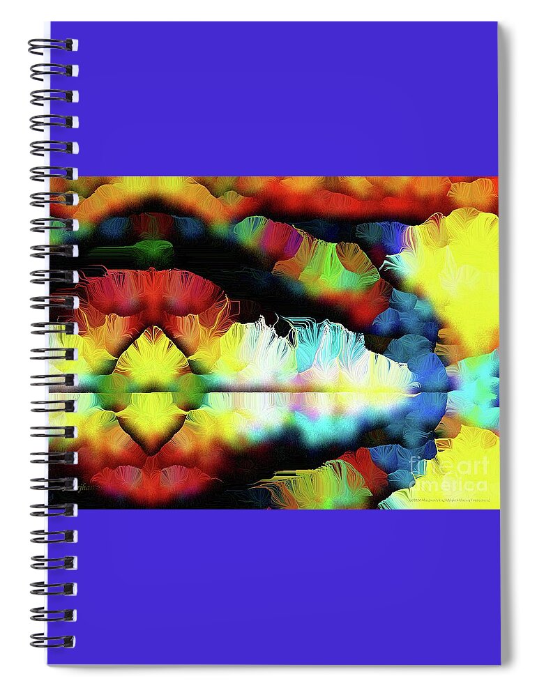 Silk-featherbrush Artstyle Spiral Notebook featuring the painting Early Morning Reflections of a Grateful Heart by Aberjhani