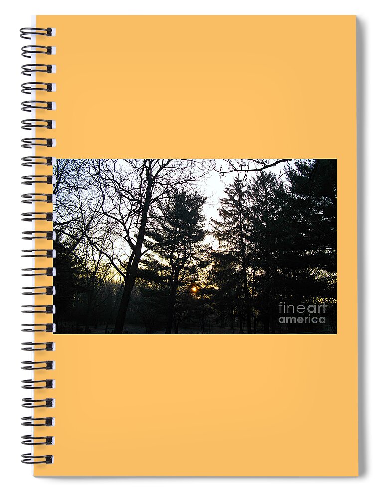Landscape Photography Spiral Notebook featuring the photograph Early Spring Sunrise Fog by Frank J Casella
