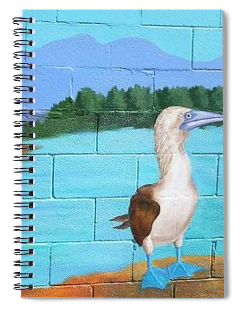 Mural Art Spiral Notebook featuring the painting Earth Art 4 by Marian Berg