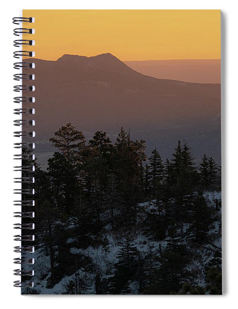 Cibola National Forest Spiral Notebook featuring the photograph East Mountains by Maresa Pryor-Luzier