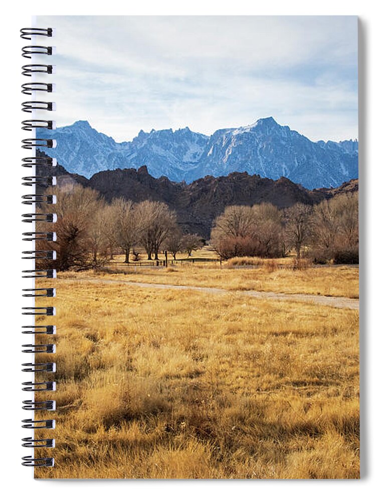 California Spiral Notebook featuring the photograph Eastern Sierras - Welcome center by Jonathan Babon