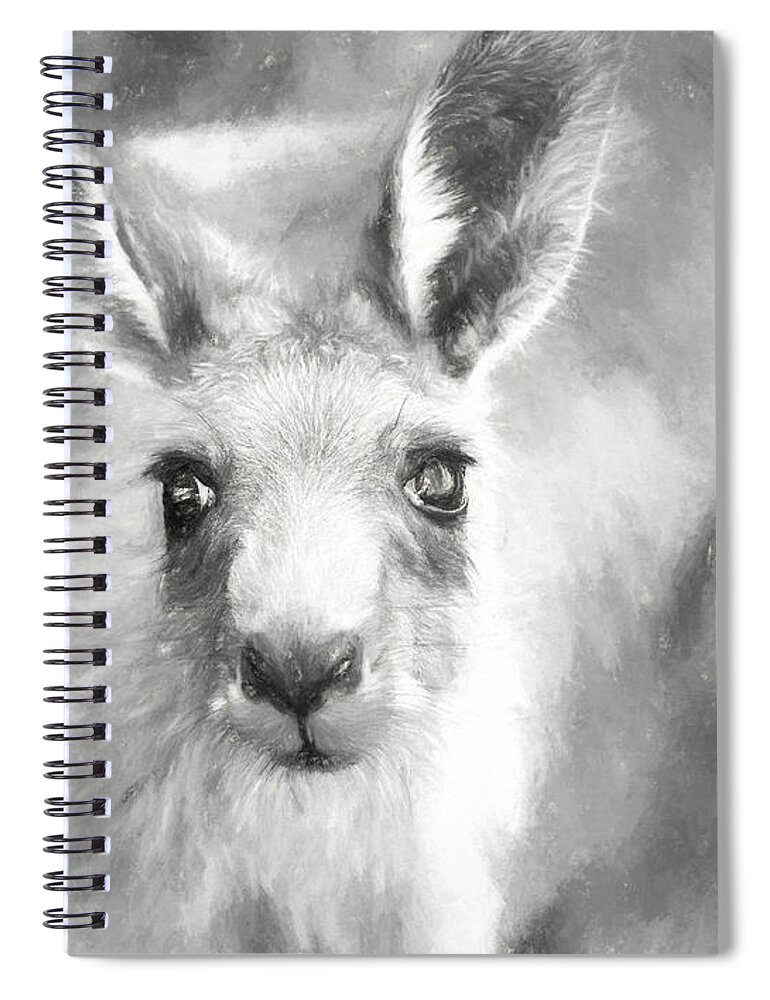 Eastern Grey Kangaroo Spiral Notebook featuring the photograph Eastern grey kangaroo by Sheila Smart Fine Art Photography