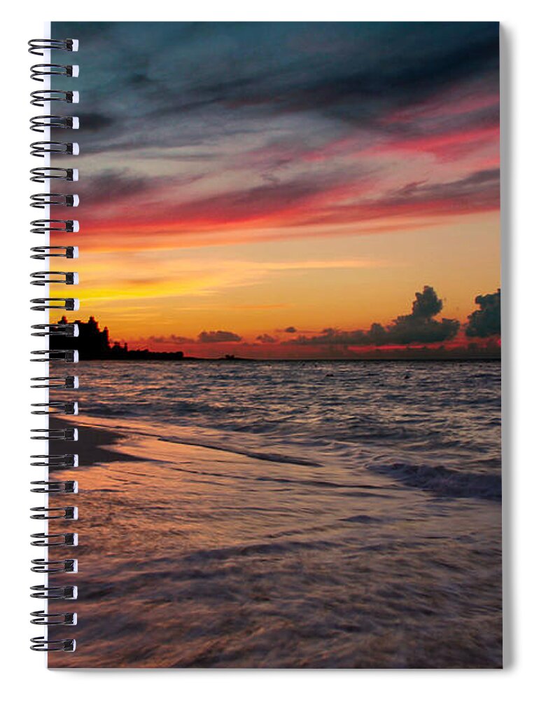 Ocean Spiral Notebook featuring the photograph Ebbs and Flows by Montez Kerr