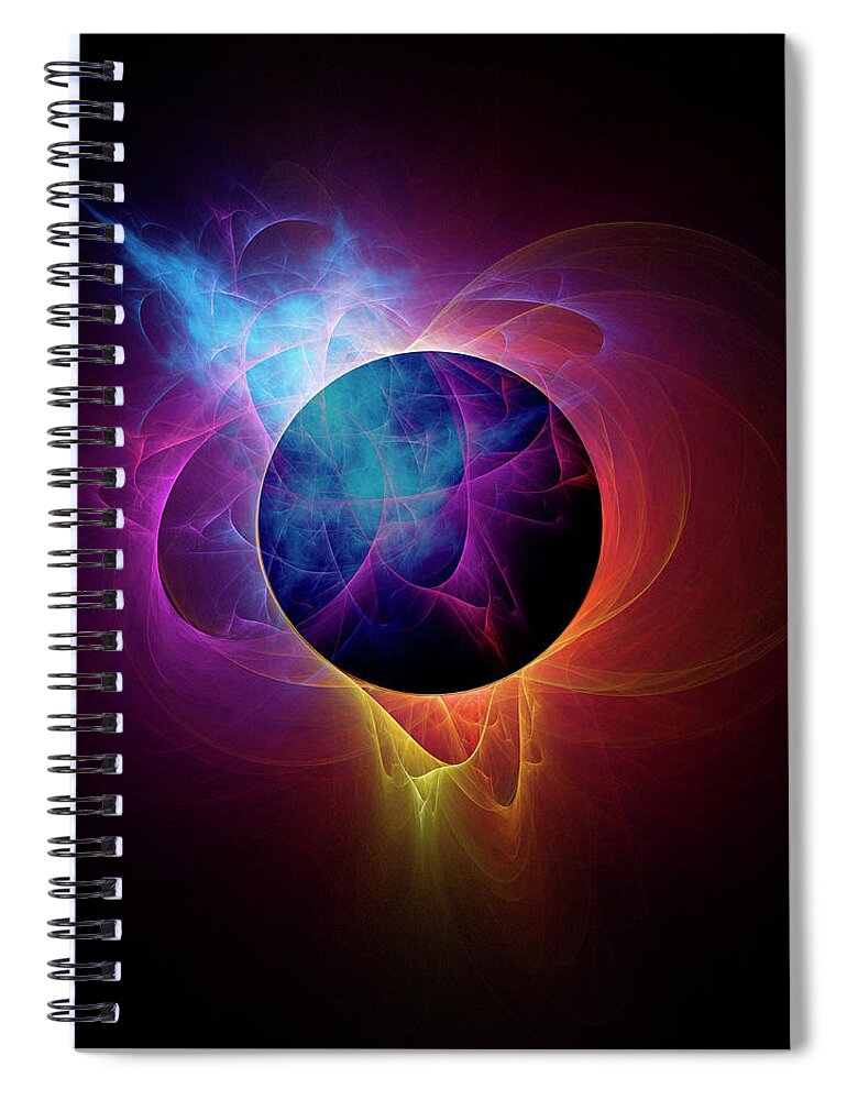 Rick Drent Spiral Notebook featuring the digital art Eclipse by Rick Drent