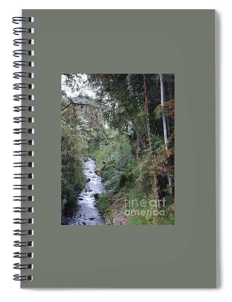 Ecuador Spiral Notebook featuring the photograph Ecuador stream by Nancy Graham