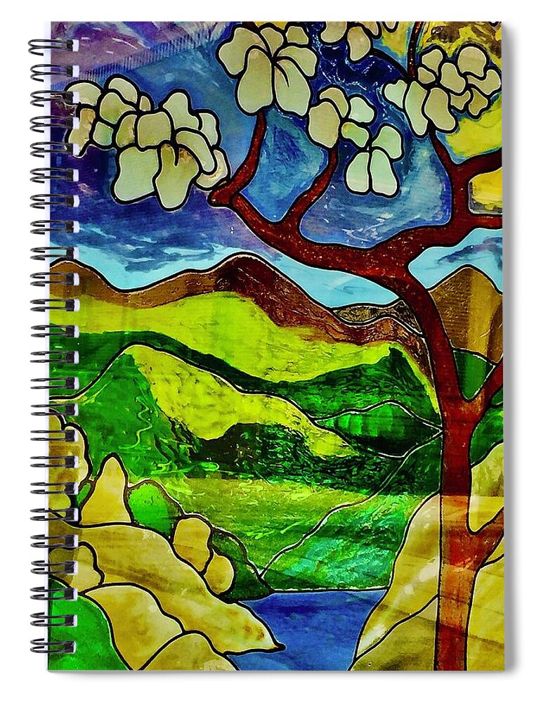 Stained Glass Spiral Notebook featuring the photograph Eden by Kerry Obrist