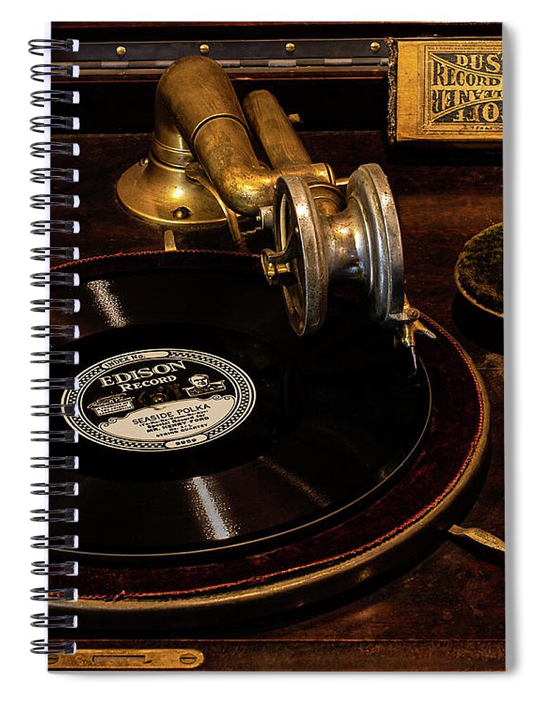 Edison Spiral Notebook featuring the photograph Edison Seaside Polka II by William Christiansen
