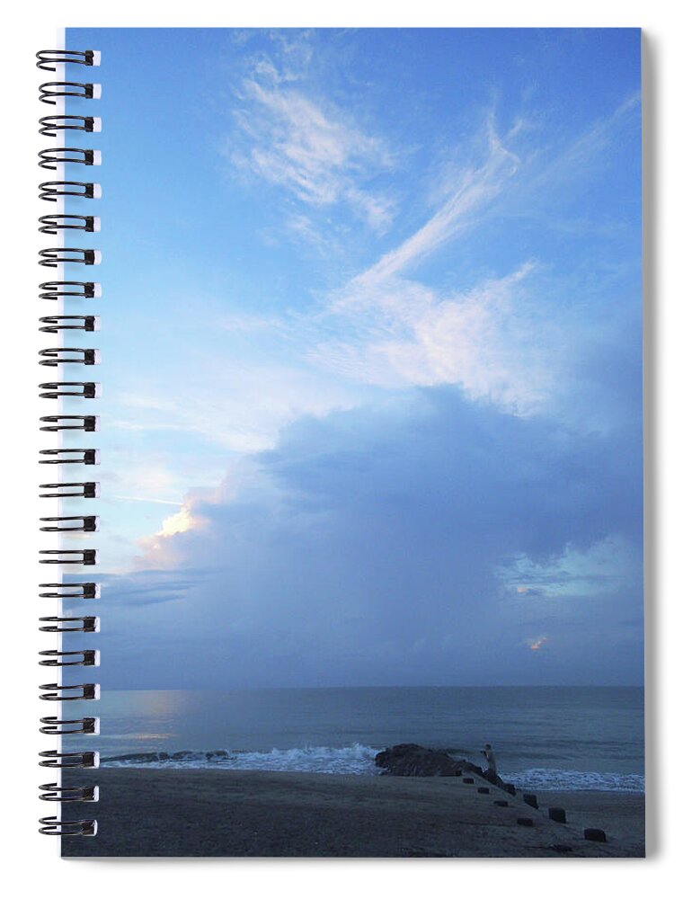  Spiral Notebook featuring the photograph Edisto Clouds by Heather E Harman