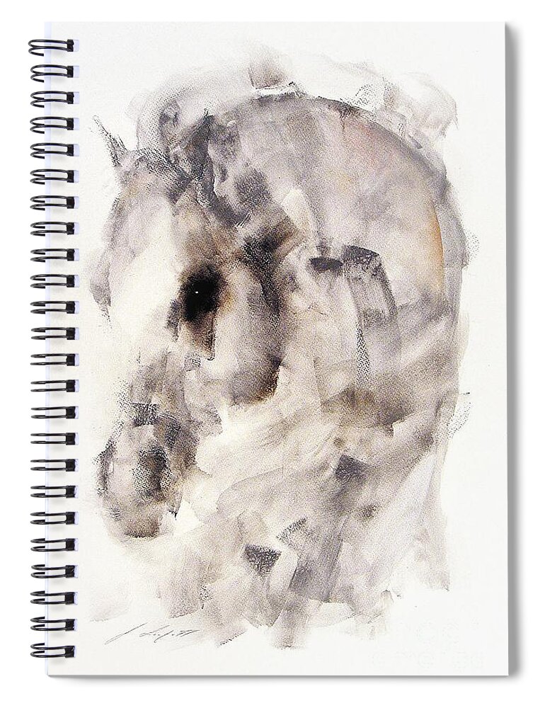 Horse Painting Spiral Notebook featuring the painting Edora by Janette Lockett