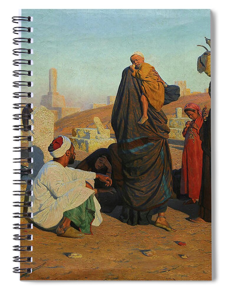 ‘eid Al-fitr Spiral Notebook featuring the painting Eid al-Fitr by Artistic Rifki