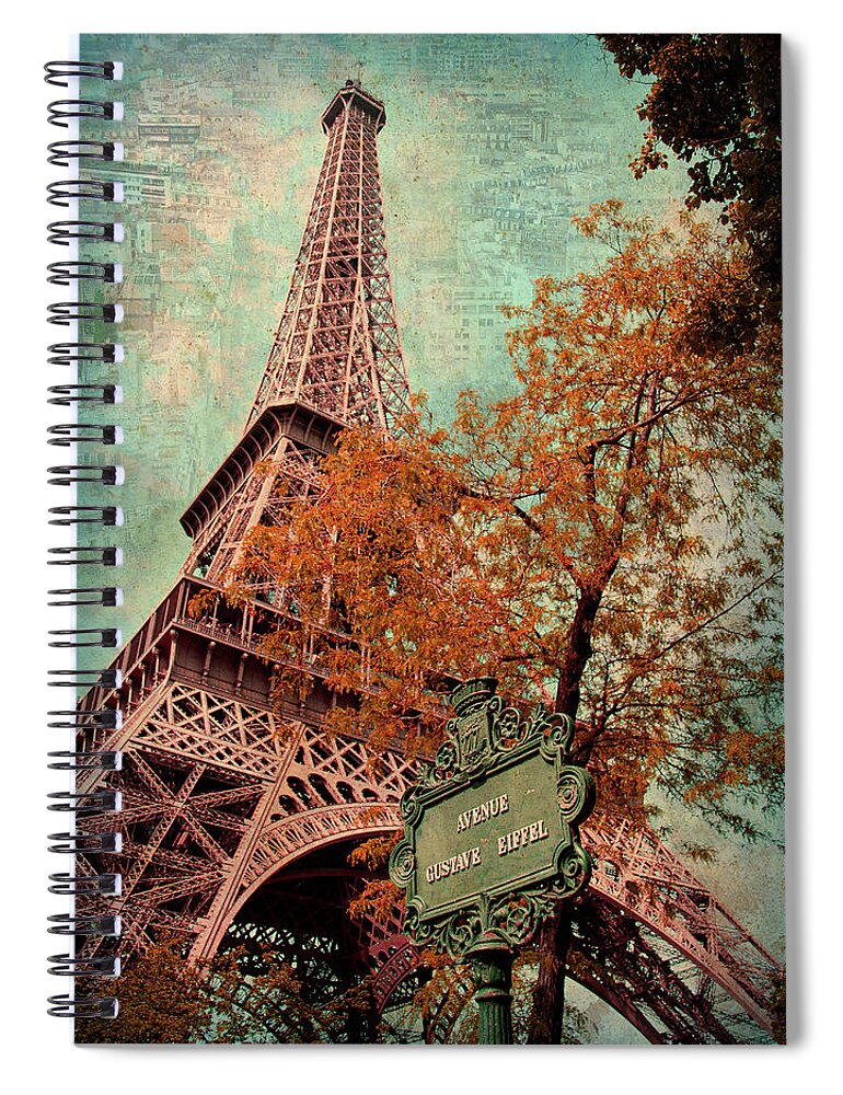 Eiffel Tower Spiral Notebook featuring the photograph Eiffel Tower - Paris, France by Denise Strahm