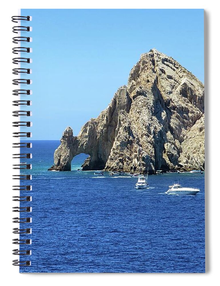 Cabo San Lucas Spiral Notebook featuring the photograph El Arco by Connor Beekman