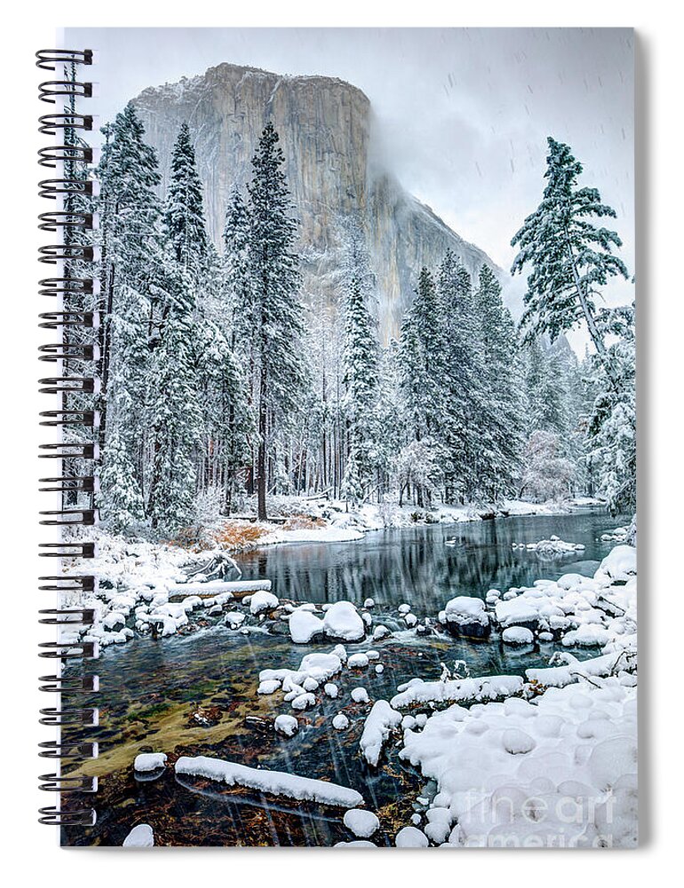 El Capitan And The Merced River In Yosemite National Park Spiral Notebook featuring the photograph El Capitan and The Merced River in Yosemite National Park by Dustin K Ryan