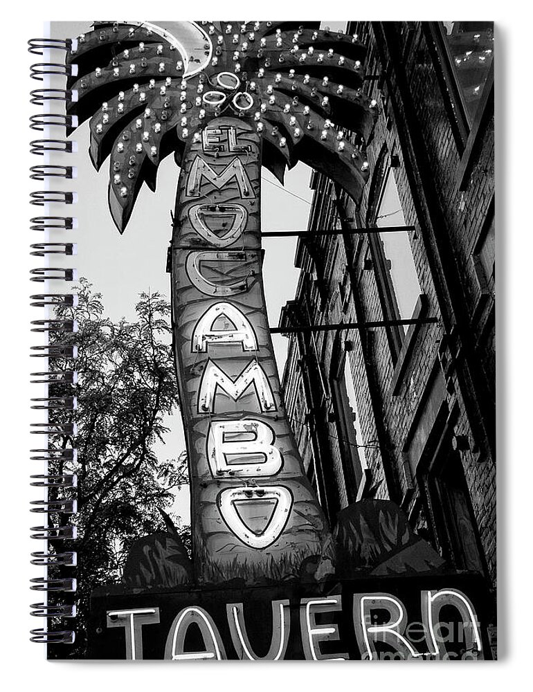Toronto Spiral Notebook featuring the photograph El Mocambo in Black and White by Lenore Locken