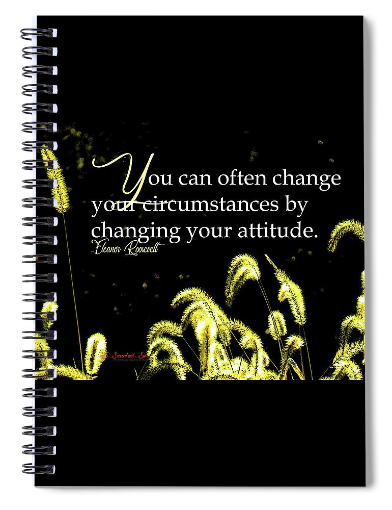 Eleanor Roosevelt Spiral Notebook featuring the photograph Eleanor 6 Golden Possibilities by Sandra Gould Ford