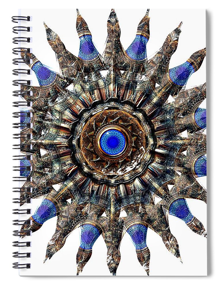 Star Spiral Notebook featuring the digital art Electric Eye by David Manlove