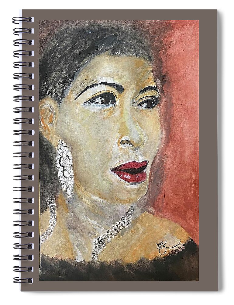 Woman Spiral Notebook featuring the painting Elegance by Melody Fowler