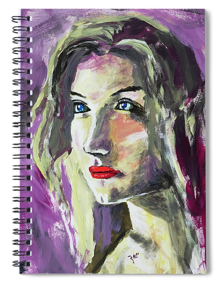 Painting Spiral Notebook featuring the painting Elegant Lady by Mark Ross