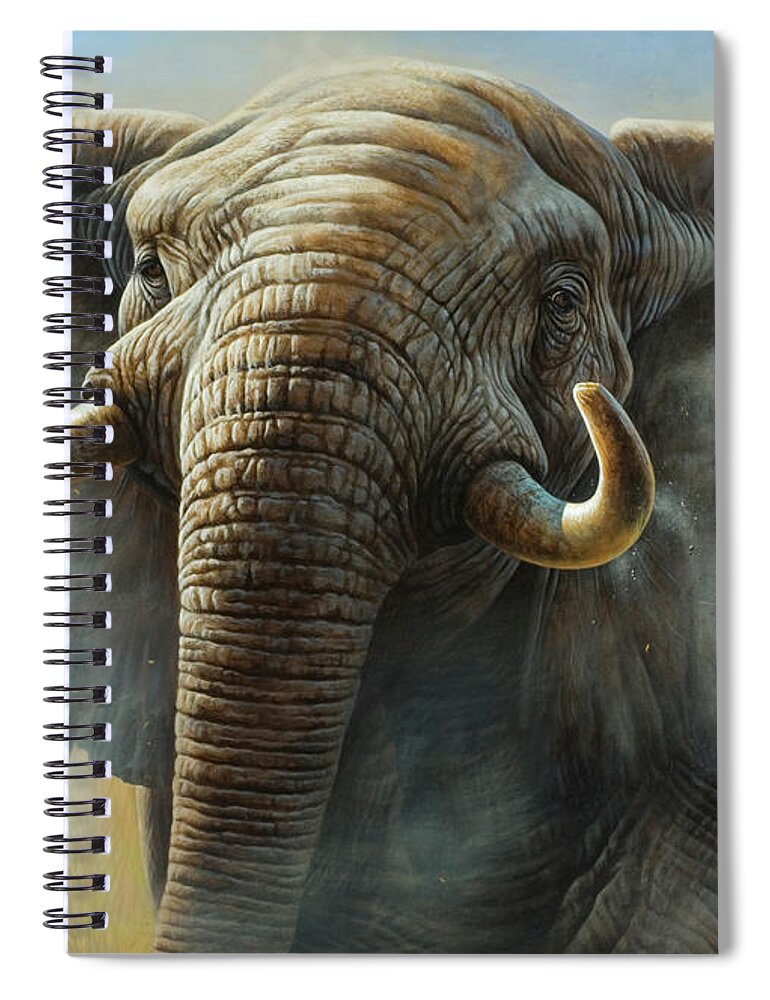 Cynthie Fisher Spiral Notebook featuring the painting Elephant by Cynthie Fisher