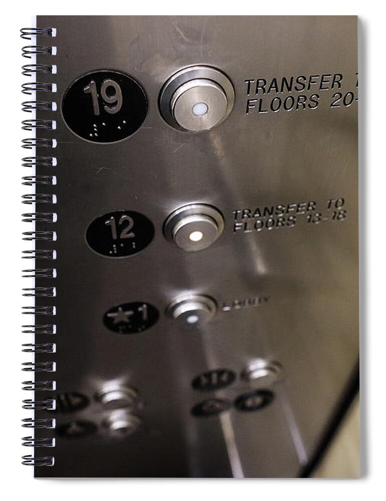 Elevator Buttons Spiral Notebook featuring the photograph Elevator Buttons by Britten Adams