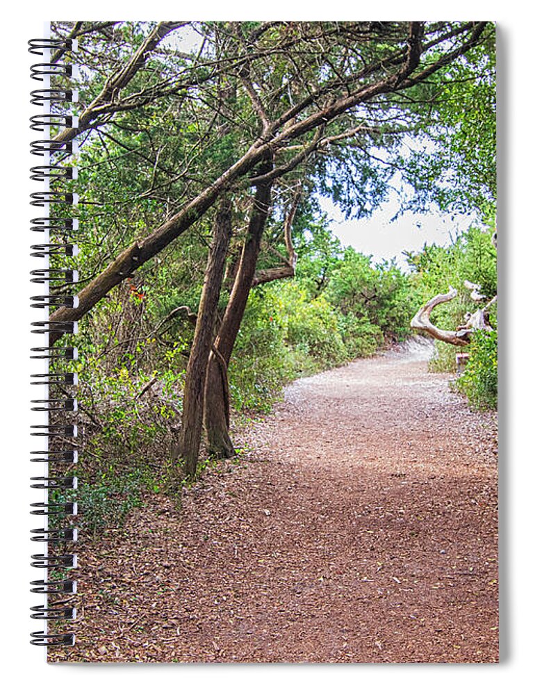 Elliot Coues Spiral Notebook featuring the photograph Elliot Coues Trail Fort Macon State Park by Bob Decker