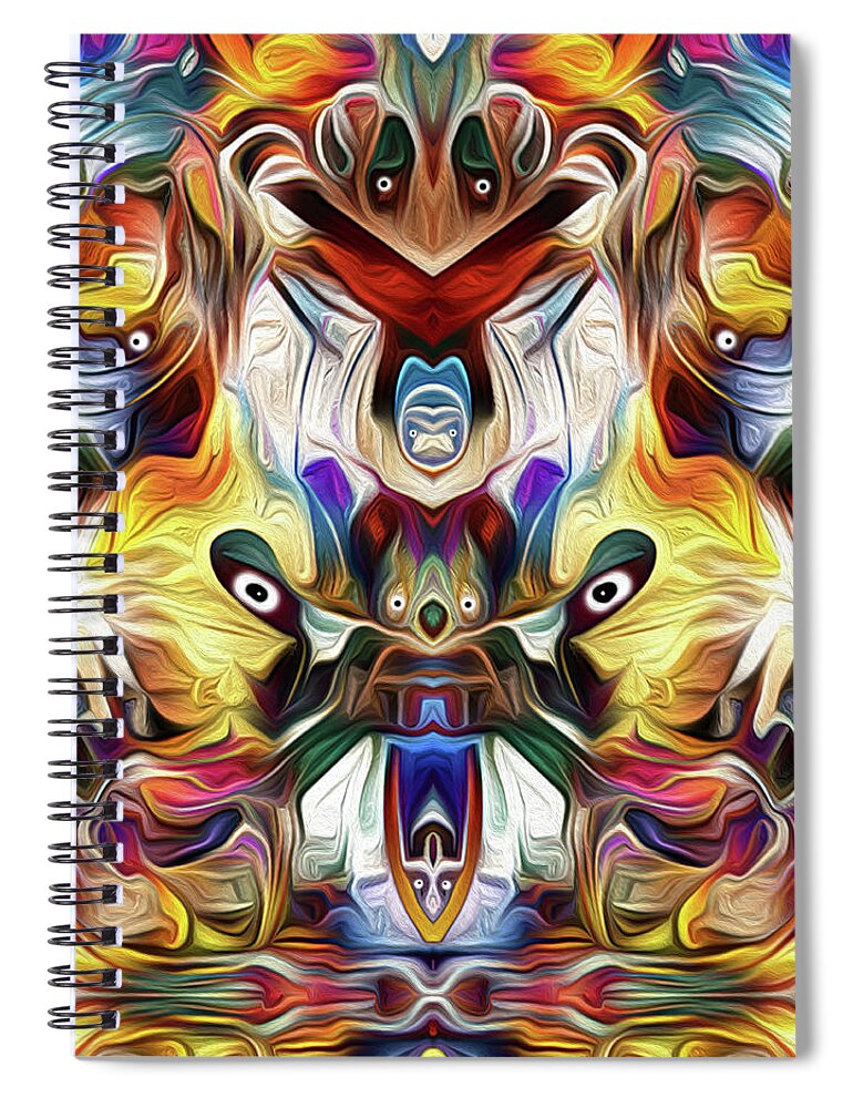 Hugs Spiral Notebook featuring the digital art Embrace by Jeff Malderez