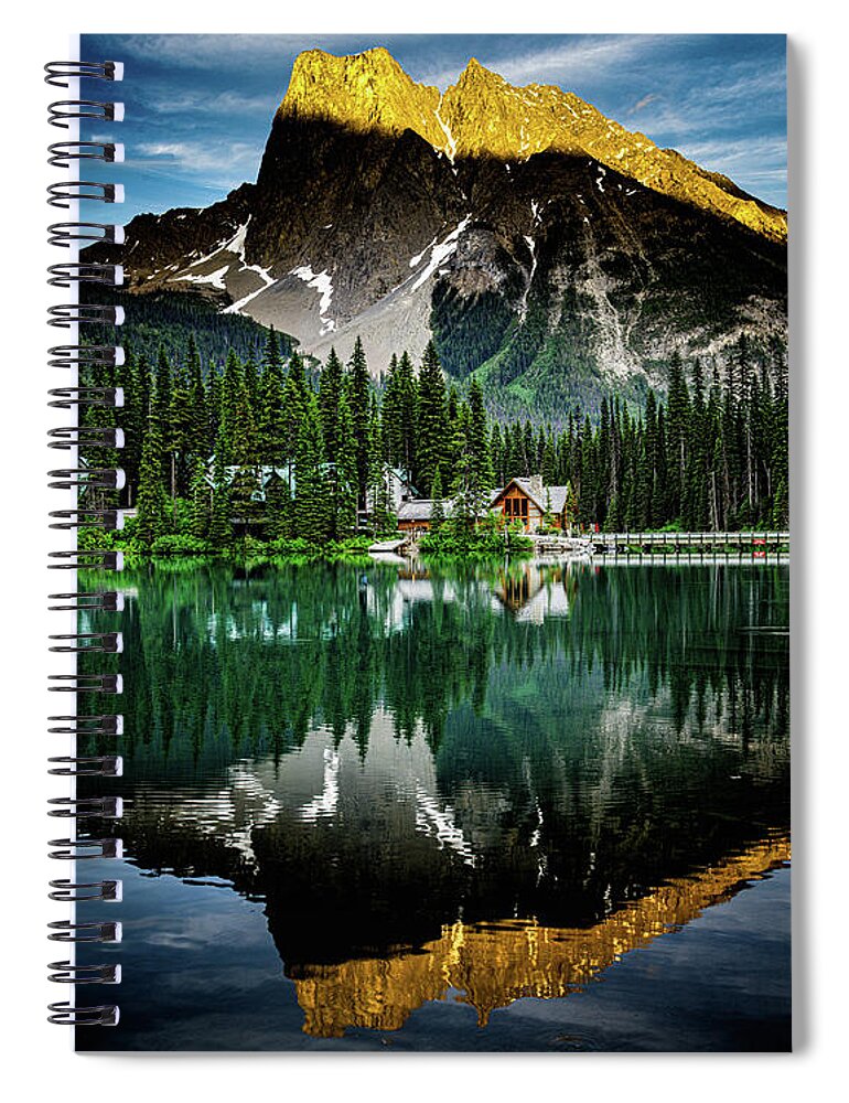 Emerald Lake Lodge  Yoho National Park B.c. Spiral Notebook featuring the photograph Emerald Lake Lodge by Darcy Dietrich