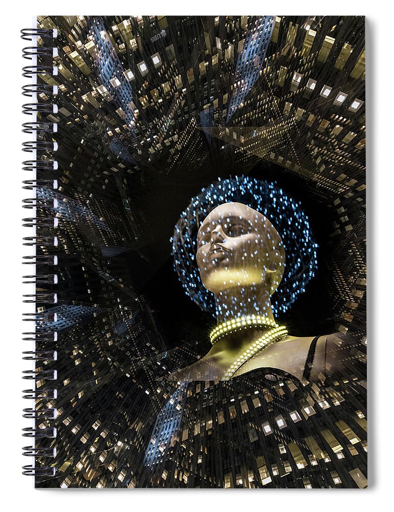 Alien Spiral Notebook featuring the photograph Emergent by Alex Lapidus