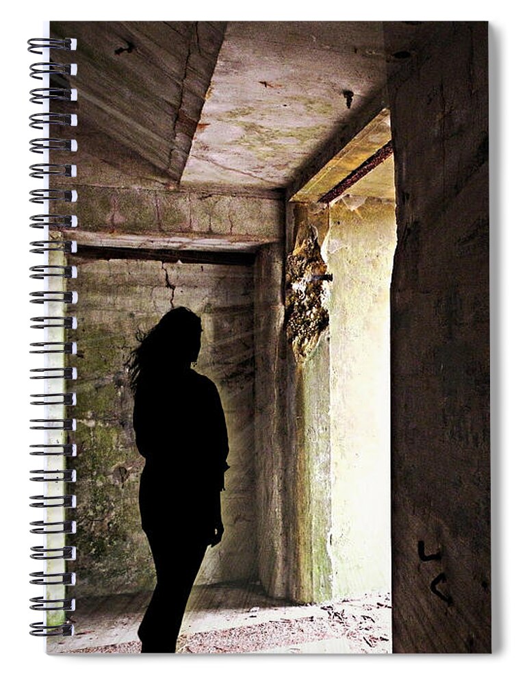 Wall Art Spiral Notebook featuring the photograph Emerging from the Darkness by Micki Findlay