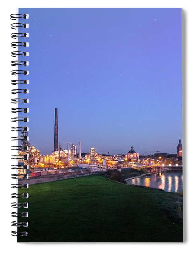 City Spiral Notebook featuring the photograph Emmerich Night by Jaroslav Buna