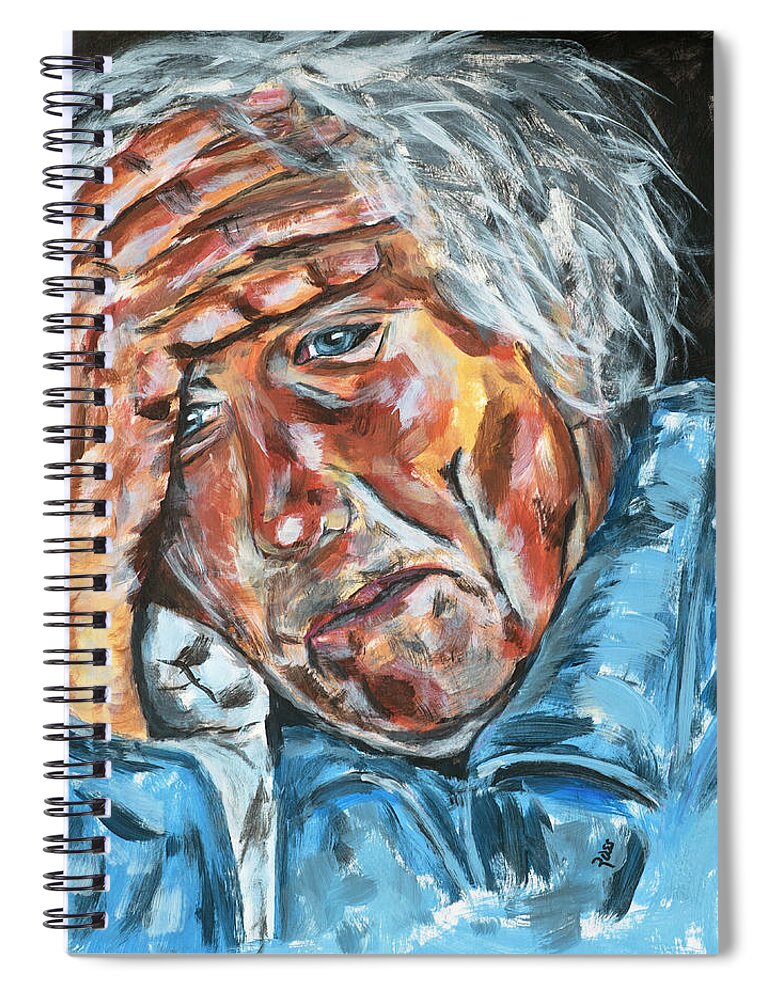 Man Spiral Notebook featuring the painting Emotion by Mark Ross