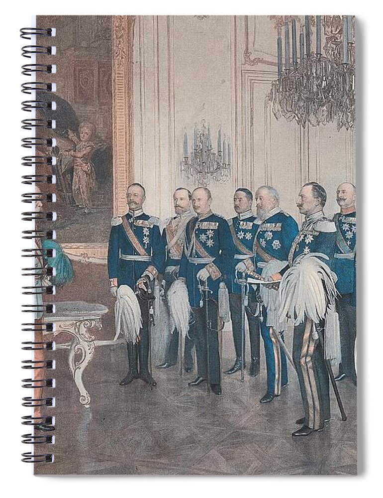 Charles Spiral Notebook featuring the painting Emperor Franz Joseph I of Austria Color print after Franz Matsch by MotionAge Designs