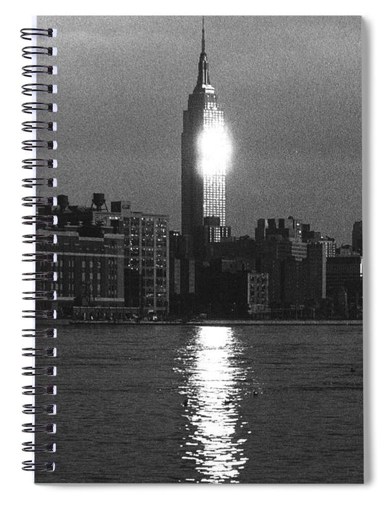 B&w Gallery Spiral Notebook featuring the photograph Empire State Building NYC by Steven Huszar