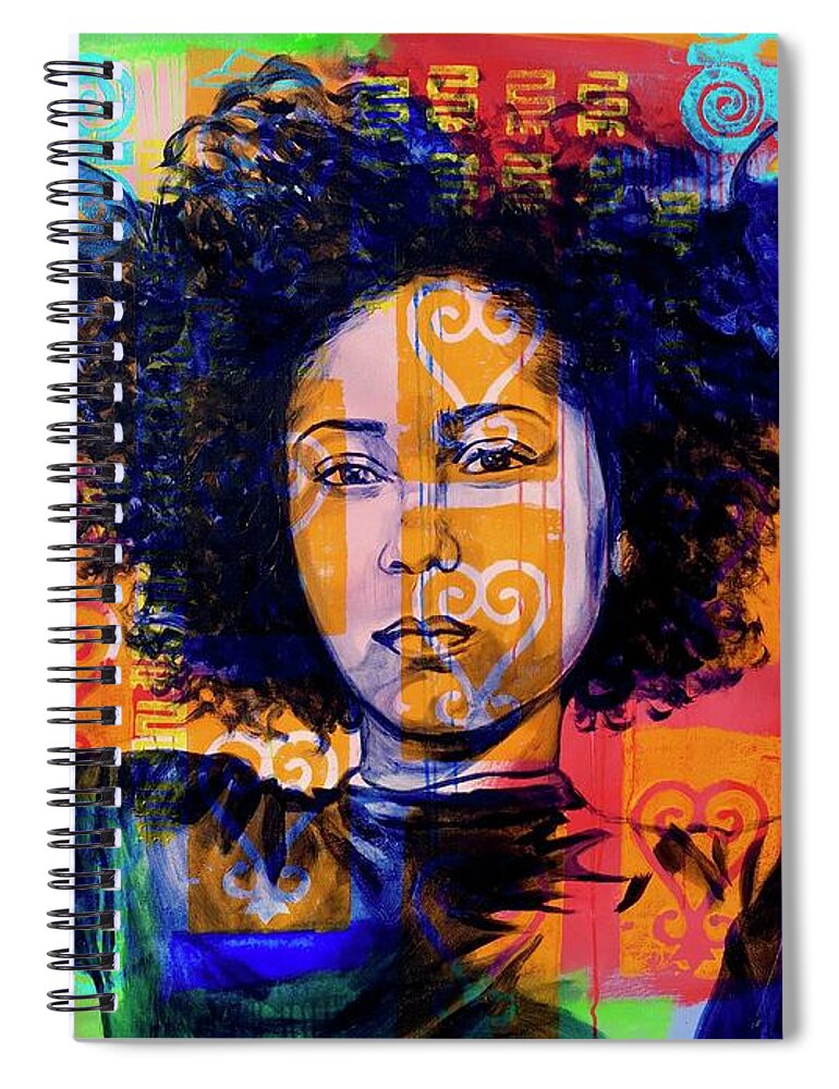  Spiral Notebook featuring the painting Empower/ In Power by Clayton Singleton