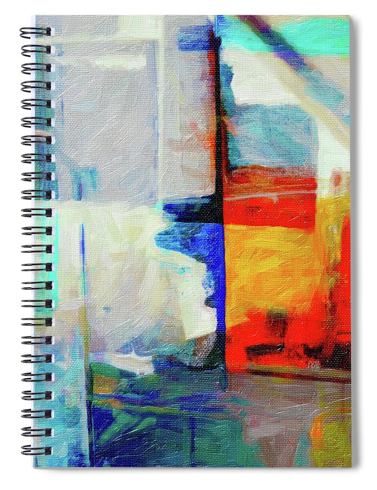 Abstract Expressionism Spiral Notebook featuring the painting Empty Cities Abstract by Chris Armytage
