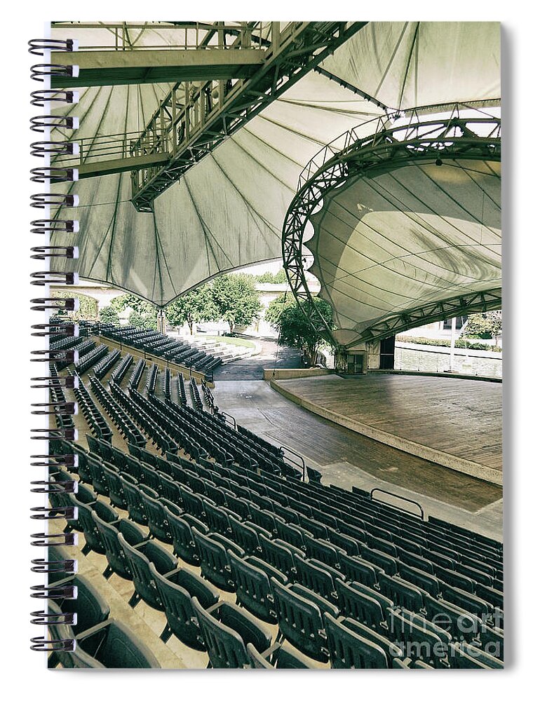 Vintage Spiral Notebook featuring the photograph Empty Stage by Phil Perkins
