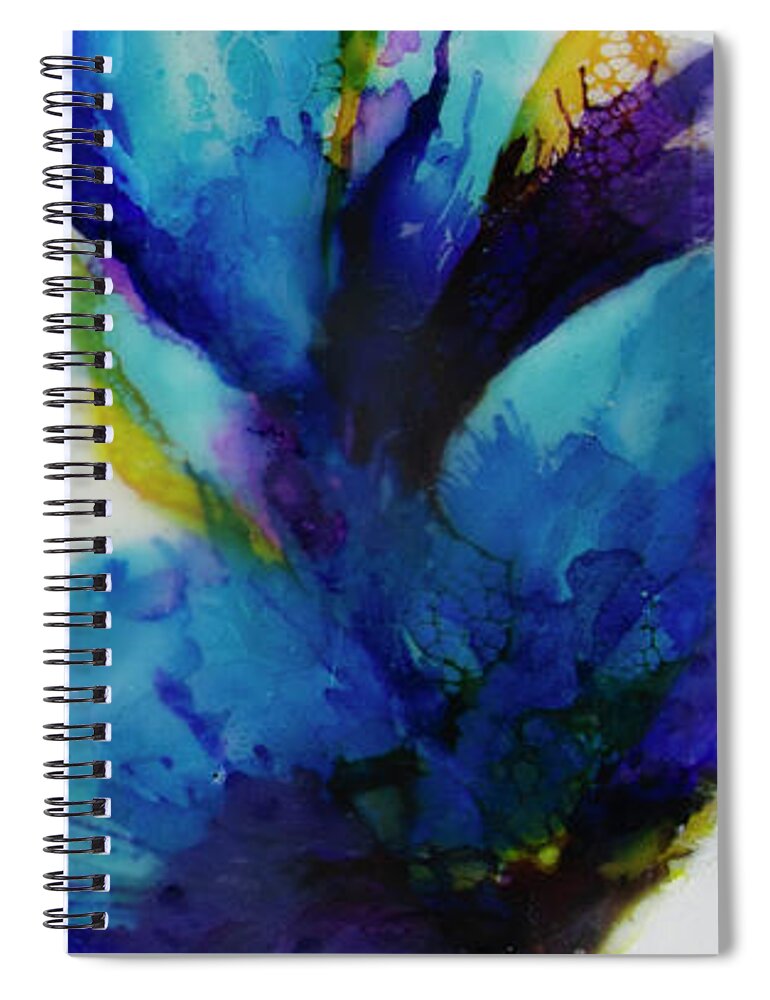 Dramatic Spiral Notebook featuring the painting Blue Passion No. 2 by Anita Thomas
