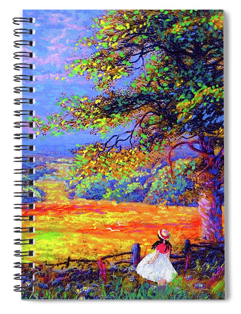 Floral Spiral Notebook featuring the painting Enchanted Afternoon by Jane Small