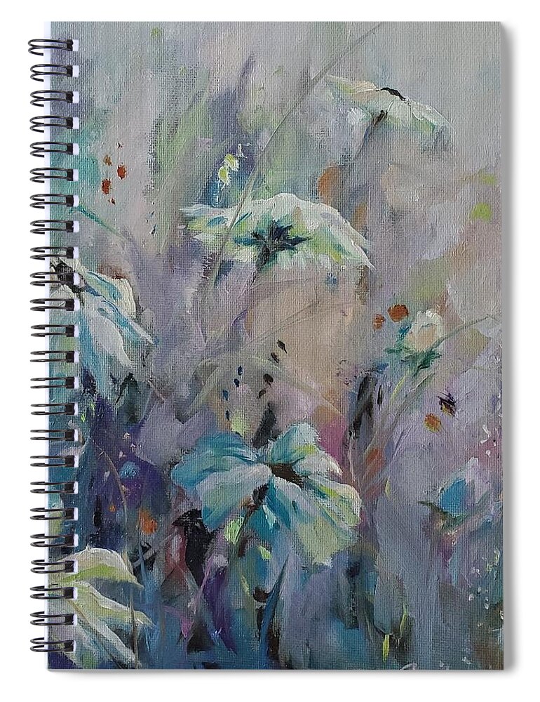 Wildflowers Spiral Notebook featuring the painting Enchanted Garden by Sheila Romard