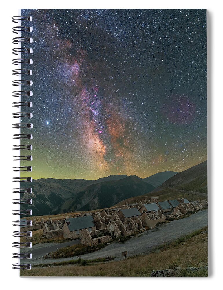 Milky Way Spiral Notebook featuring the photograph Encounter with the Past by Ralf Rohner
