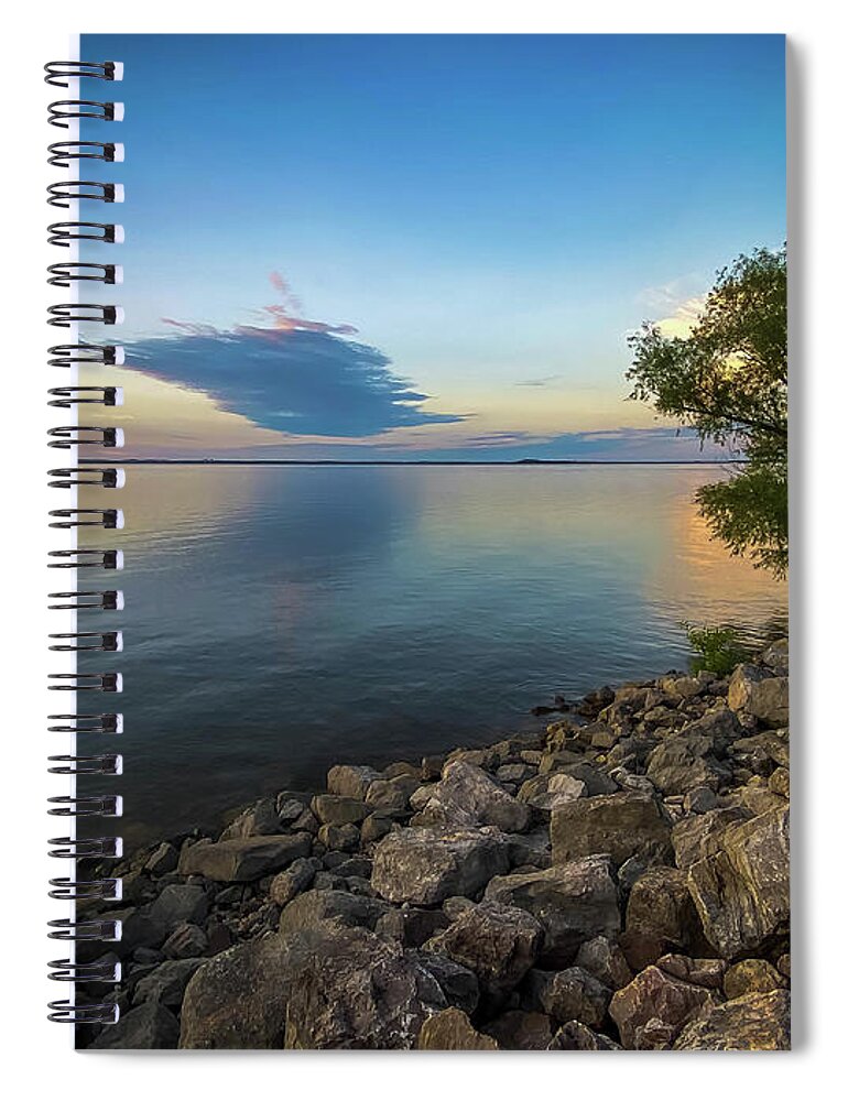 Summer Spiral Notebook featuring the photograph End of a Summer Day by Pam Rendall