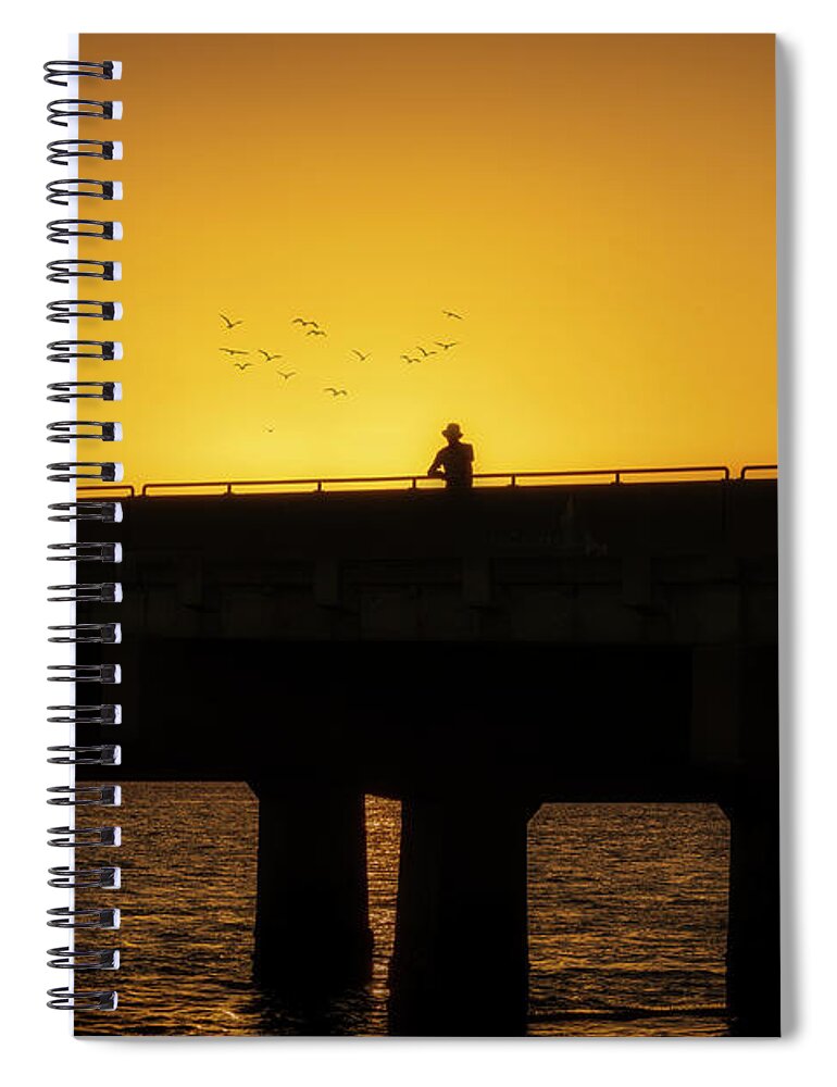 Sunset Spiral Notebook featuring the photograph End of Day by DB Hayes