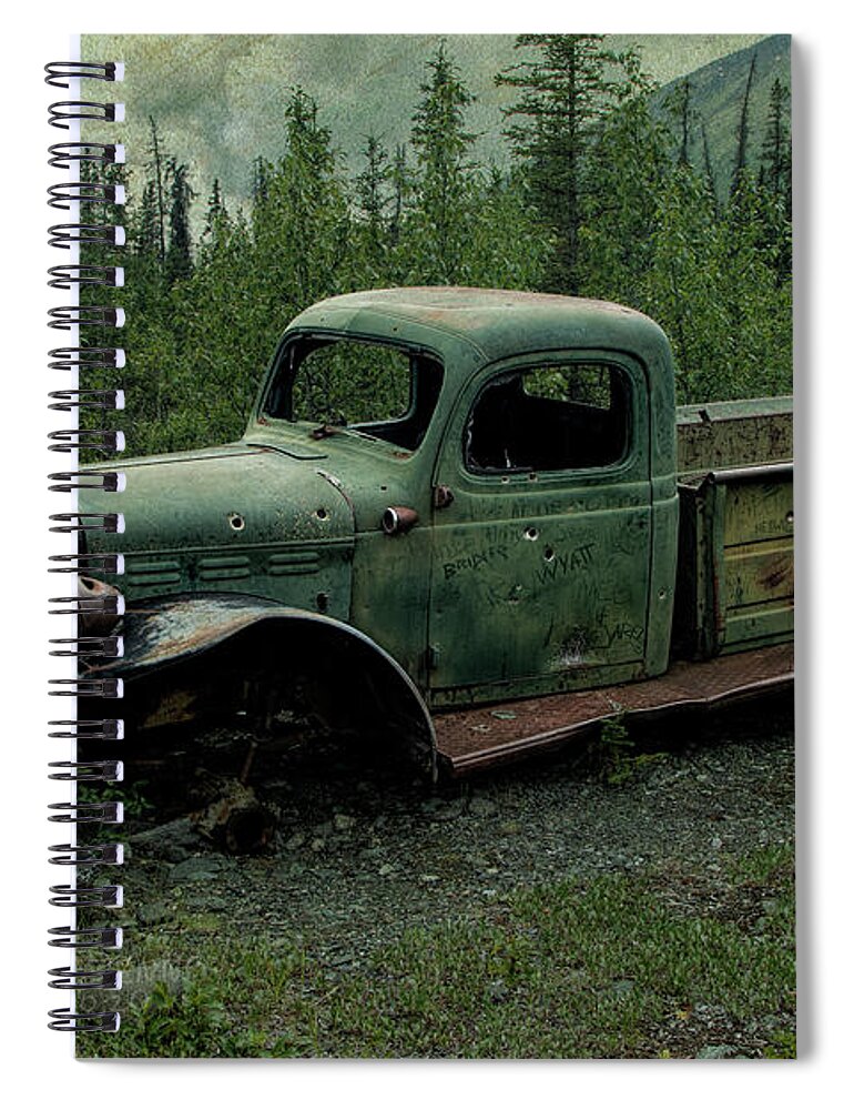 Alaska Spiral Notebook featuring the photograph End Of The Line by Fred Denner