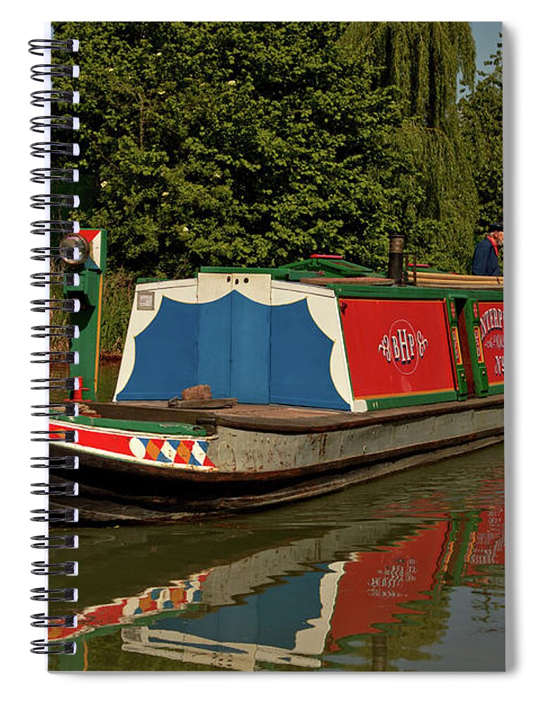 Canals Spiral Notebook featuring the photograph Enterprise No 1Towing Birchills by Stephen Melia