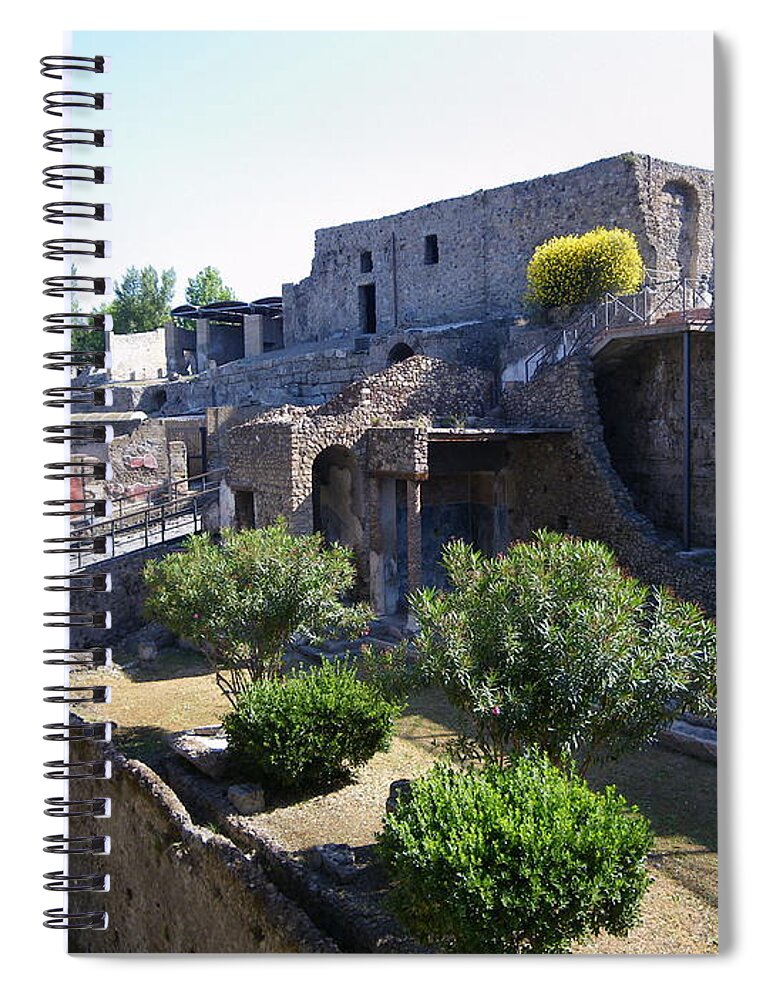 Pompeii Spiral Notebook featuring the photograph Entrance to Pompeii by Lisa Mutch