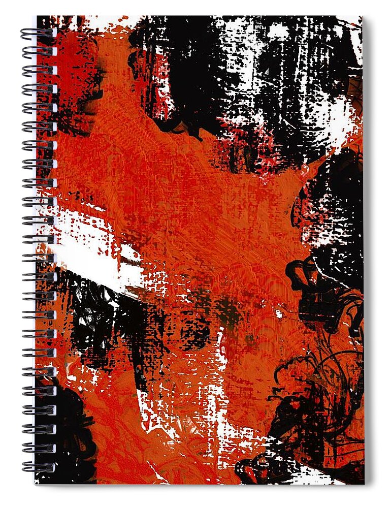Red And Black Spiral Notebook featuring the painting Epiphany II by Bonnie Bruno