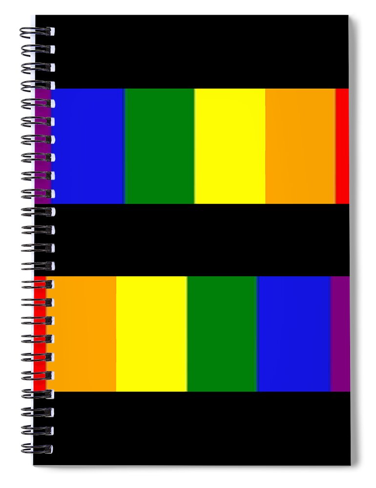 T Shirt Spiral Notebook featuring the painting Equal Sign Gay Pride Rainbow Equality LGBT Tees Gift Short-Sleeve Unisex T-Shirt by Tony Rubino