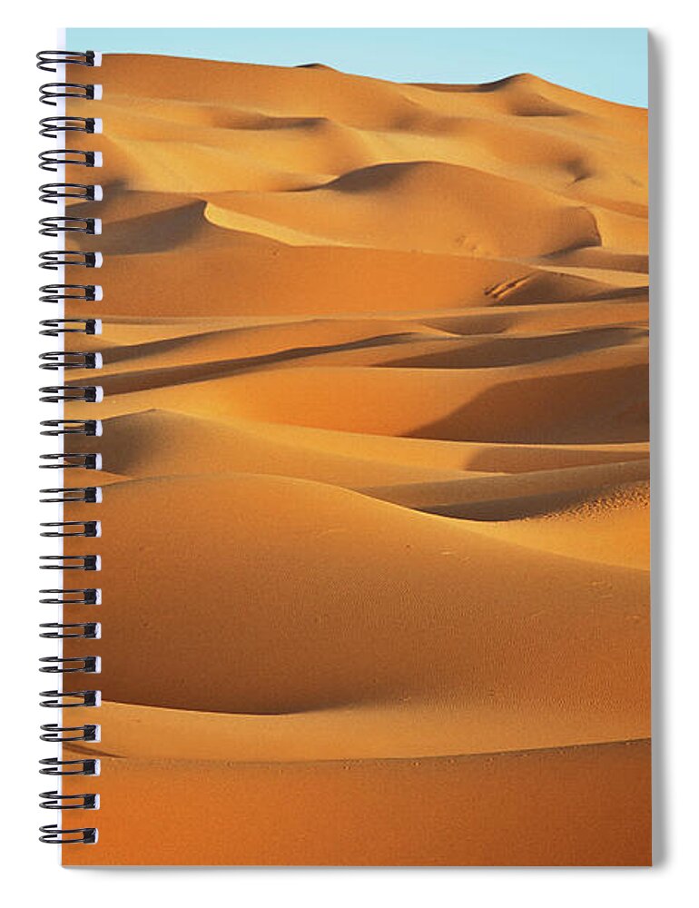 Erg Chebbi Desert Spiral Notebook featuring the photograph Erg Chebbi Desert by Henk Meijer Photography