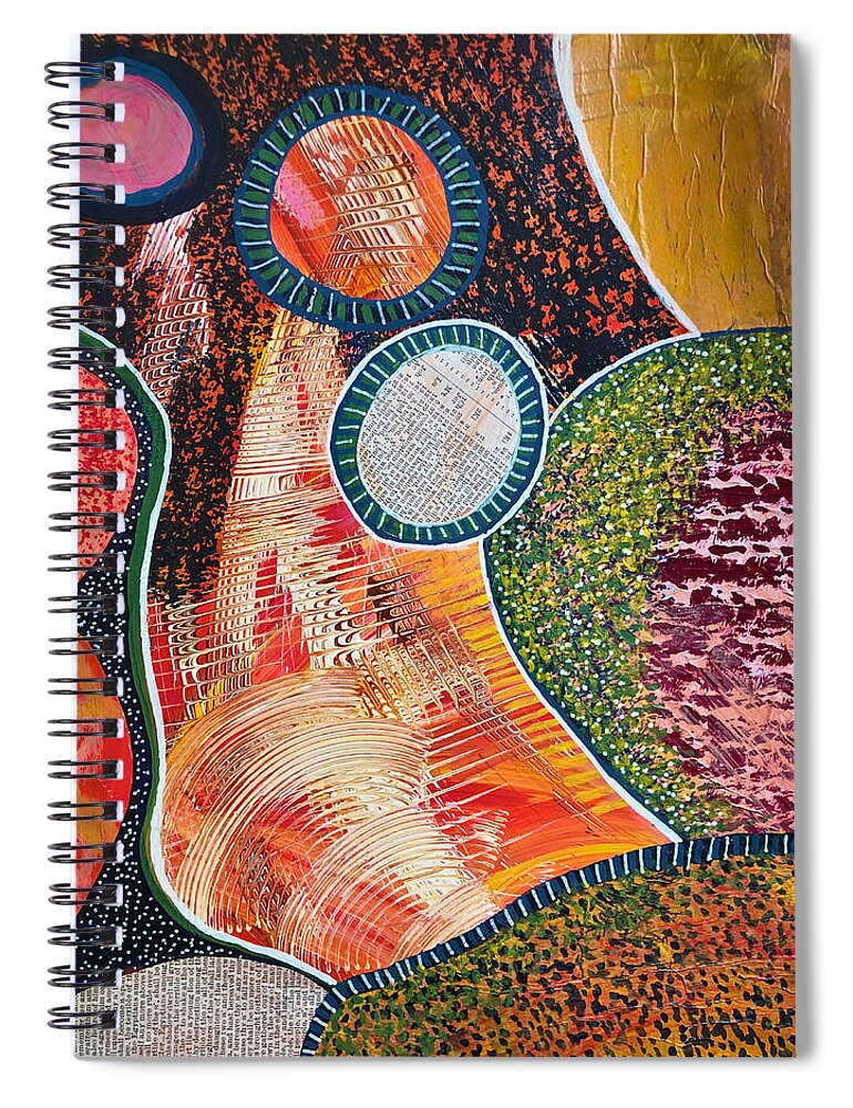  Spiral Notebook featuring the painting Insidious Doubt by Polly Castor